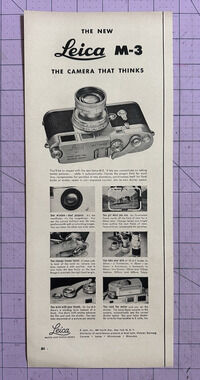 1954 Leica M-3 New Camera That Thinks Automatically Frames Print Ad